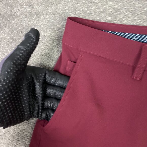 NWOT Bonobos Highland Tour Golf Pants Mens 35 x 32 Fit 36 x 31 Straight Burgundy - Picture 3 of 16